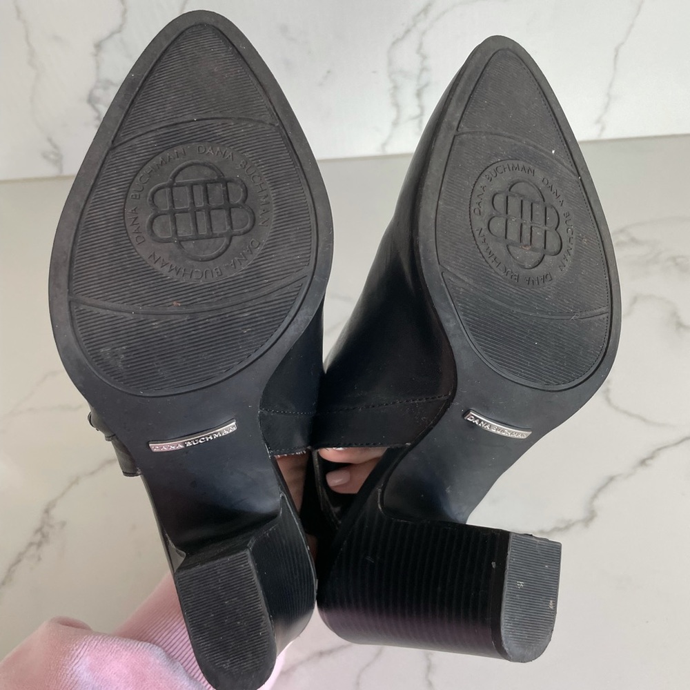Dana Buchman Black Buckle Mules - Picture 6 of 10